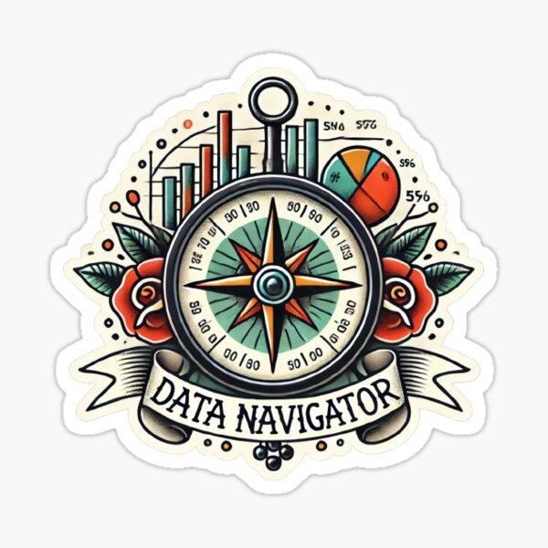 Traditional Data Compass Sticker