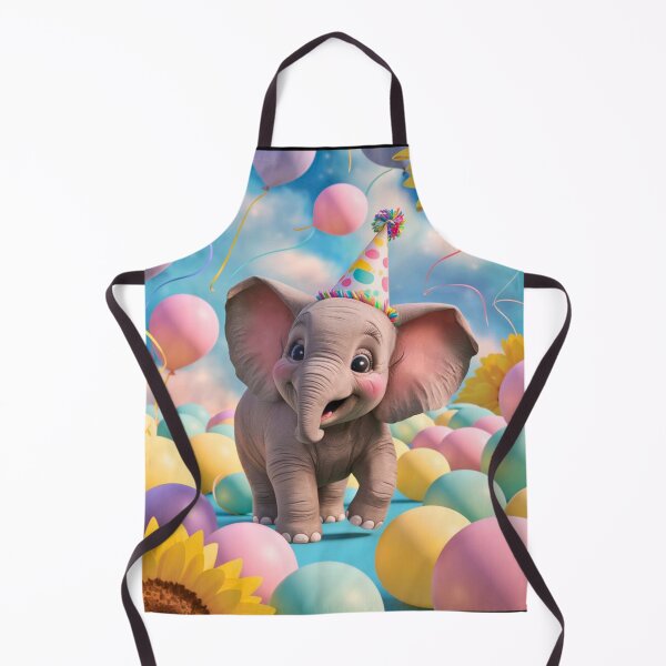Artikelvorschau, Geburtstagselefant. Geburtstagsfeier, süßer Elefant, Partytier, kleiner Elefant, bunter Elefant, Elefantenzeichnung entworfen und verkauft von ElephantVibes.