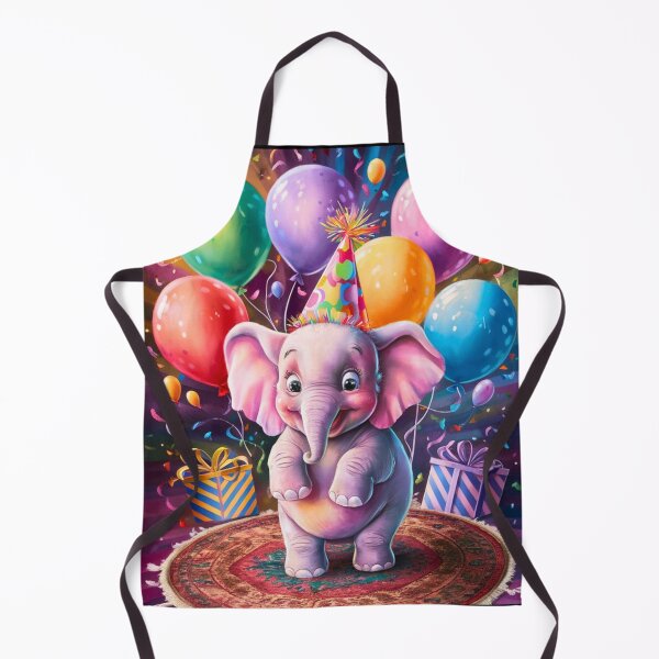 Artikelvorschau, Geburtstagselefant. Geburtstagsfeier, süßer Elefant, Partytier, kleiner Elefant, bunter Elefant, Elefantenzeichnung entworfen und verkauft von ElephantVibes.