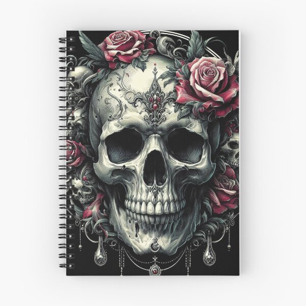 Item preview, Red Roses Skull designed and sold by Topmaxdesign.