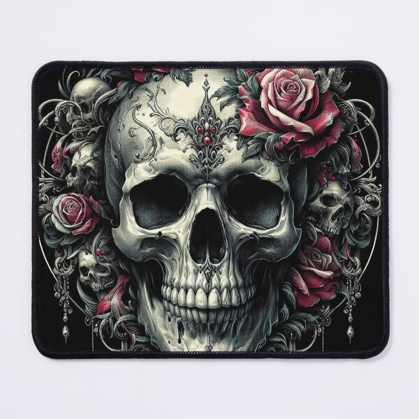 Item preview, Red Roses Skull designed and sold by Topmaxdesign.
