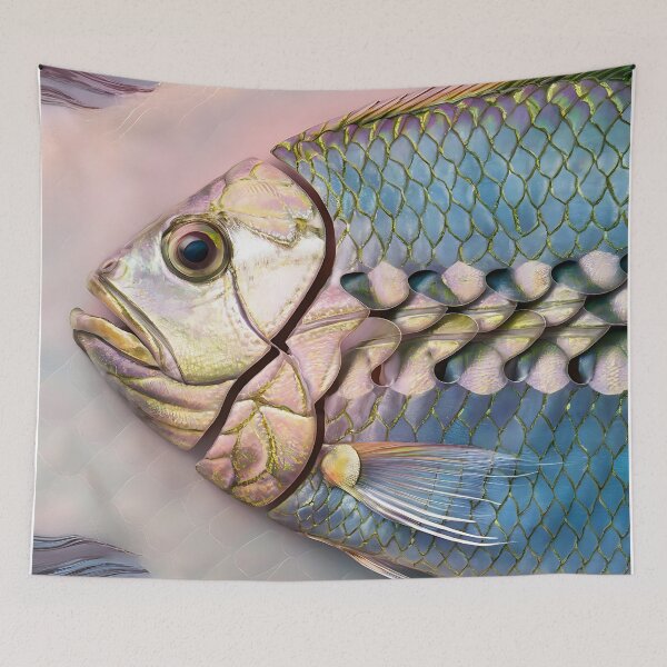 Item preview, Shimmering Fish Scales: Vibrant Nature's Puzzle designed and sold by PrintableByZaah.