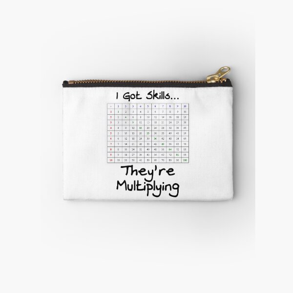 Item preview, Funny I've Got Skills They're Multiplying Math Teacher Tee With Multiplication Table designed and sold by 198tees.