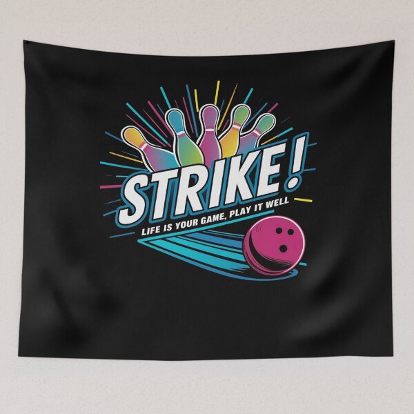 Item preview, Strike! Life Is Your Game Bowling Lover Design designed and sold by BunBuntheDog-.