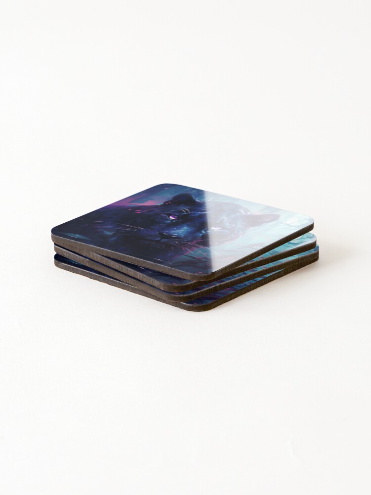 Thumbnail 4 of 5, Coasters (Set of 4), Panther designed and sold by Rtymer.
