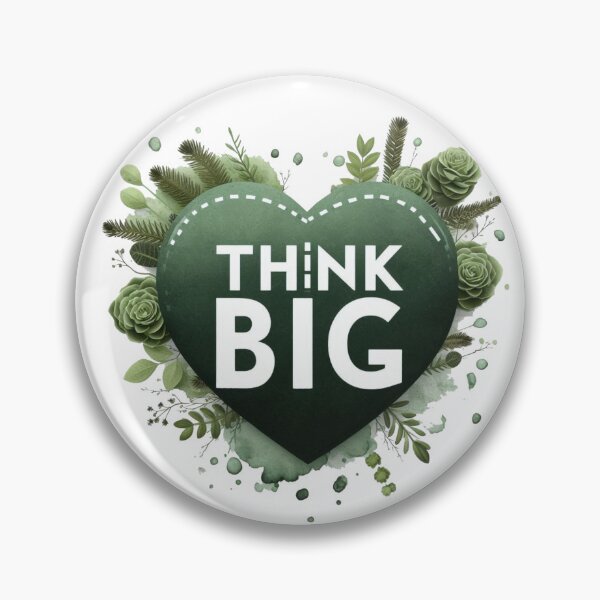 Item preview, Think Big Green Heart Quote designed and sold by Nanthanon.
