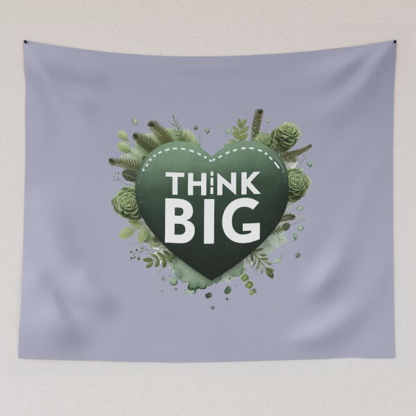 Item preview, Think Big Green Heart Quote designed and sold by Nanthanon.