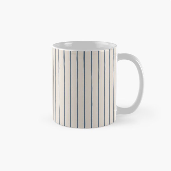 Item preview, Blue vertical stripes on cream background designed and sold by cezidesign.
