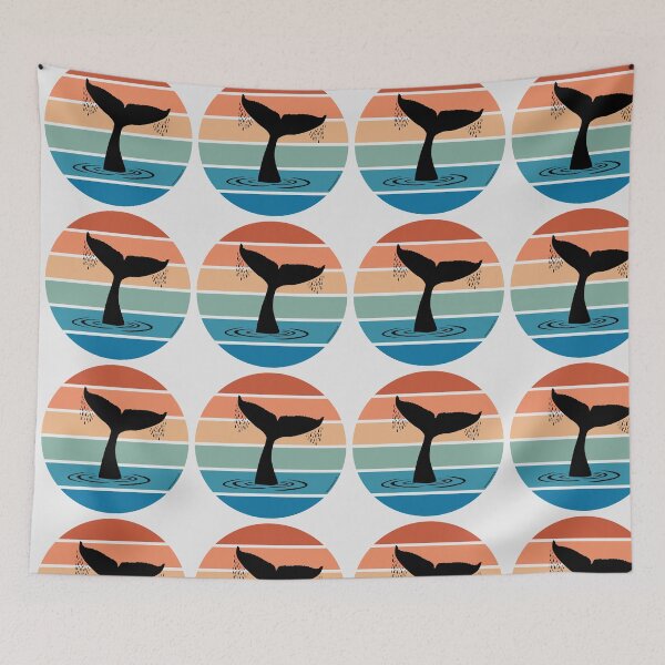 Item preview, Whale breach design with whale tail breaching design  designed and sold by Kevin Cameron.