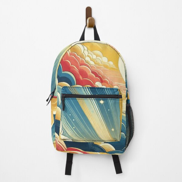 Item preview, Art Deco Sky - Red, Yellow, Blue Colors with Open Space designed and sold by Nataliya Kretsu.