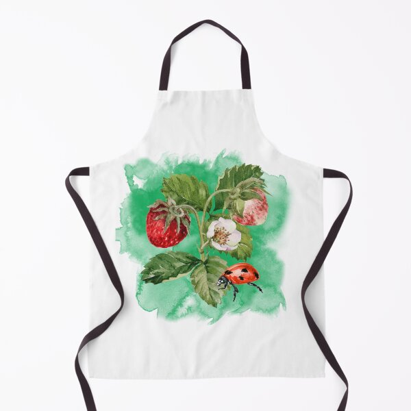 Item preview, Strawberry Plant Flower and Ladybird Ladybug designed and sold by WildWoodlandWitch.