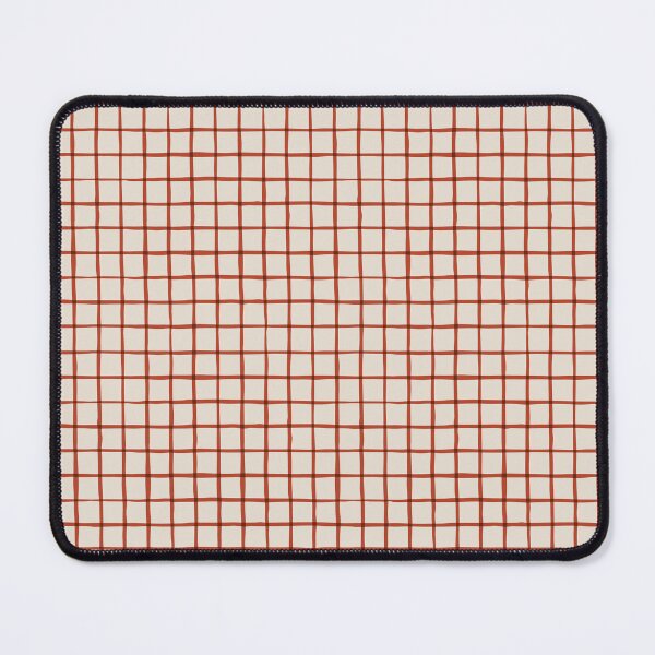 Item preview, Strawberry and ecru checkered print designed and sold by cezidesign.