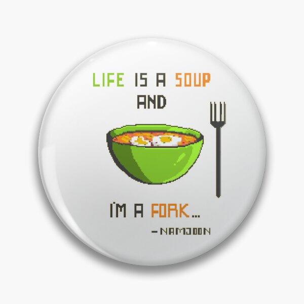Item preview, Pixel Art Soup Quote by Namjoon designed and sold by kooclouds2.