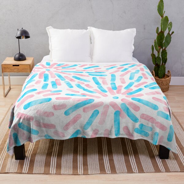 Item preview, Fireworks Abstract Trans Pride Flag Pink Blue White designed and sold by JoyfulJen.