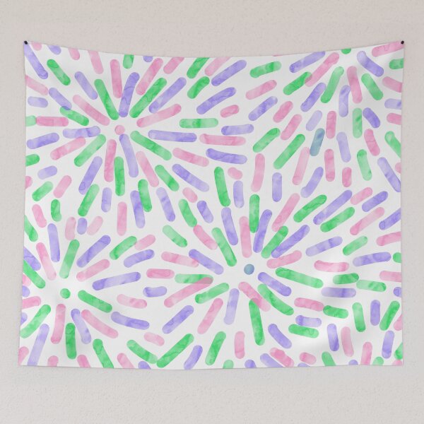 Item preview, Fireworks Abstract Trigender Pride Flag Purple Green Pink designed and sold by JoyfulJen.