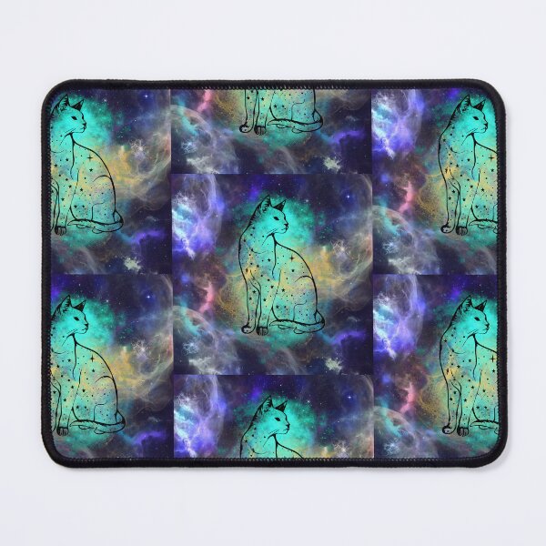 Item preview, Witchy Galactic Watercolour Style Mystical Cat Kitty designed and sold by WildWoodlandWitch.