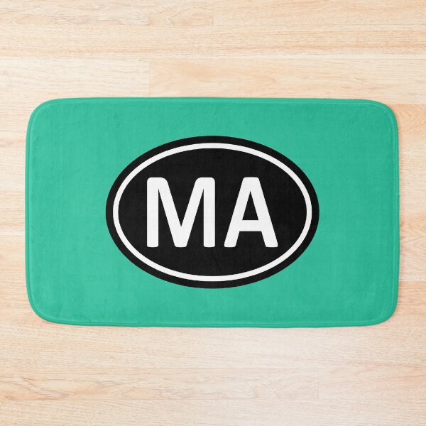 Item preview, MA Initials Monogram Oval White Letters designed and sold by Jeallan Designs.