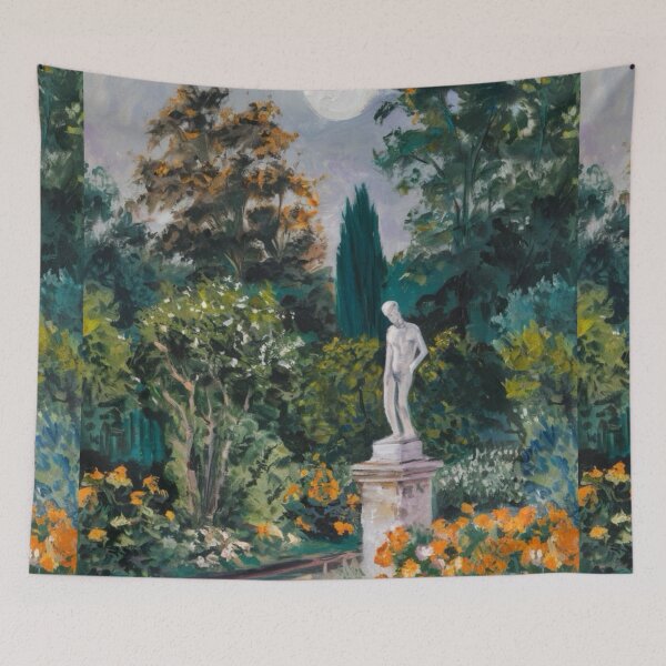 Item preview, Tranquil Moonlit French Garden…..Art By Carraann  designed and sold by CARRAANN.