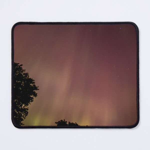 Item preview, Aurora borealis dances above the trees designed and sold by KRFNatureGifts.