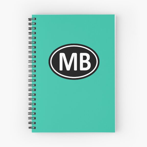 Item preview, MB Initials Monogram Oval White Letters designed and sold by Jeallan Designs.