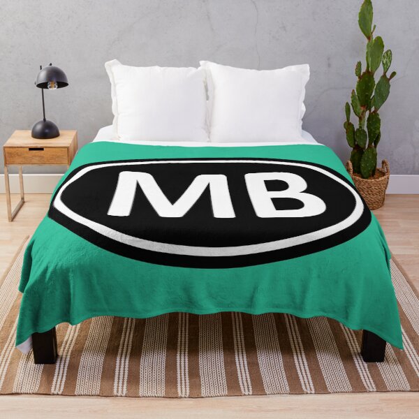 Item preview, MB Initials Monogram Oval White Letters designed and sold by Jeallan Designs.