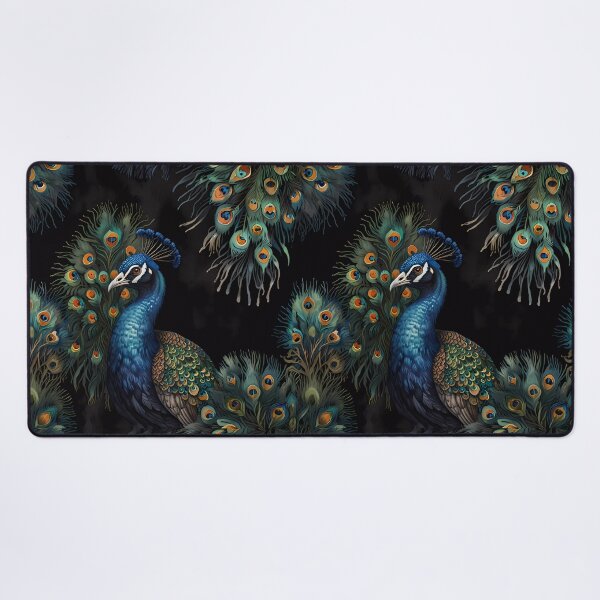 Item preview, Patrón de diseño de acuarela de pavo real designed and sold by FocusedArt.