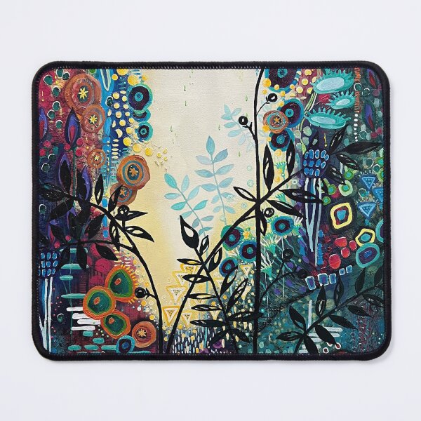 Item preview, Over Grown multicoloured abstract floral garden, modern floral design designed and sold by erikaspeirsart.