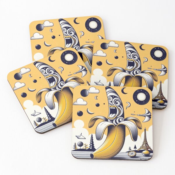 Item preview, Dreamscape of the Screaming Banana - banana surreal style designed and sold by Funny-Banana.