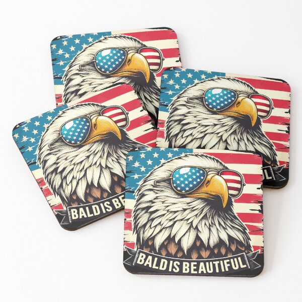 Item preview, Bald Is Beautiful 4th Of July Bald Eagle designed and sold by TomFrontierArt.