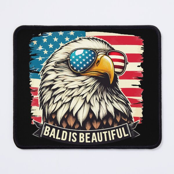 Item preview, Bald Is Beautiful 4th Of July Bald Eagle designed and sold by TomFrontierArt.