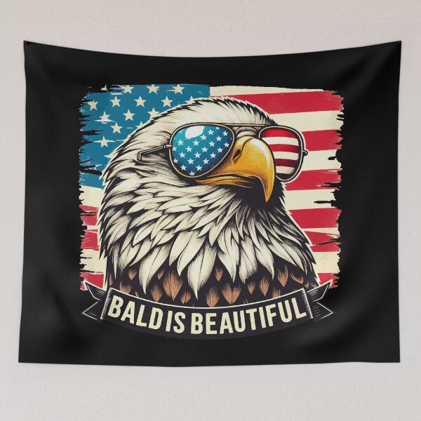 Item preview, Bald Is Beautiful 4th Of July Bald Eagle designed and sold by TomFrontierArt.