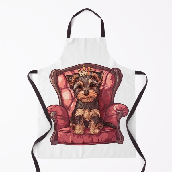 Item preview, Cute chibi Yorkshire Terrier on luxury chair with crown designed and sold by tjnextgen99.