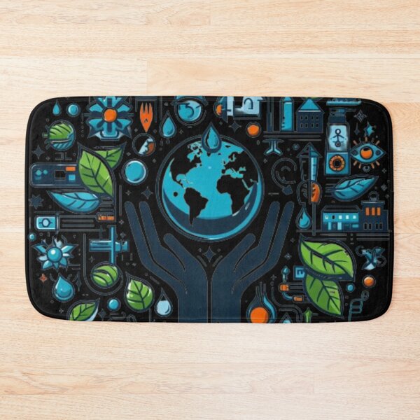 Item preview, Hands Holding Planet Earth with Eco-Friendly Messages designed and sold by Karina Creative Studio.
