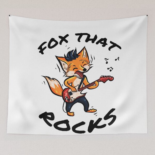 Artikelvorschau, Fox That Rocks, lustiger Fuchs mit Gitarre entworfen und verkauft von impressionofmel.