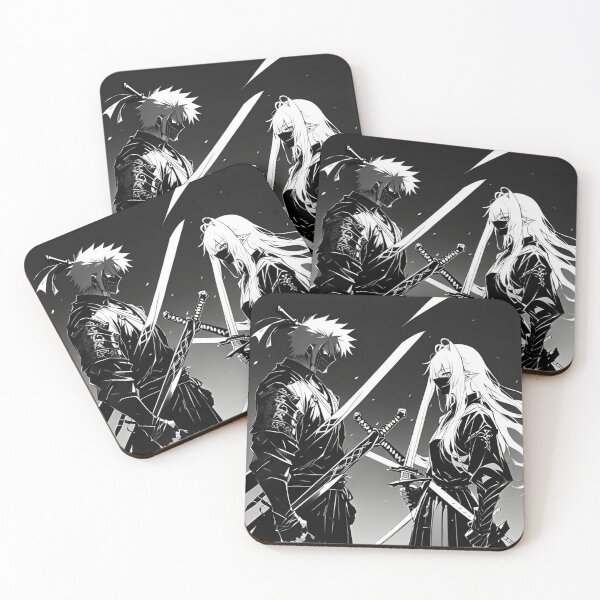 Item preview, Manga Samari Couple Black And White designed and sold by AnimeRay.