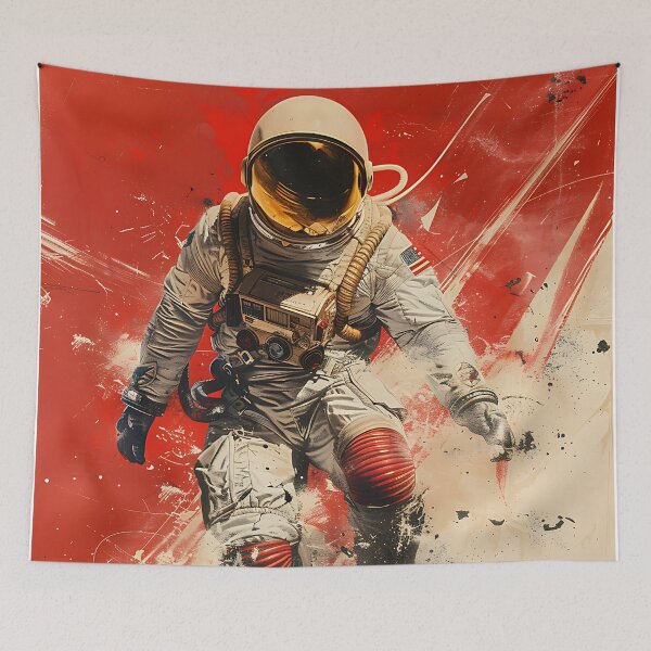 Item preview, Red Planet Descent Astronaut designed and sold by cosmic-sky.