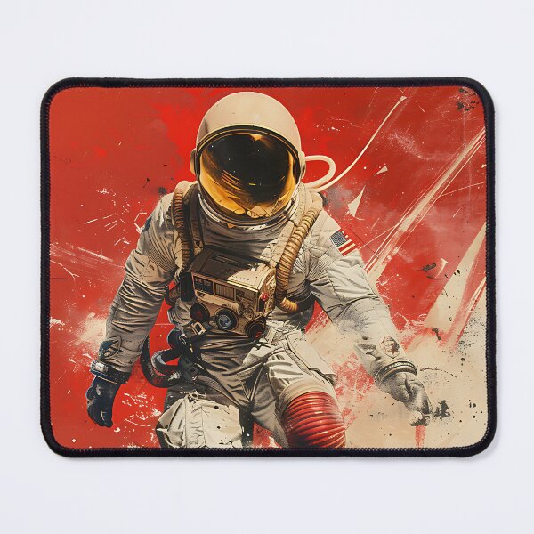 Item preview, Red Planet Descent Astronaut designed and sold by cosmic-sky.