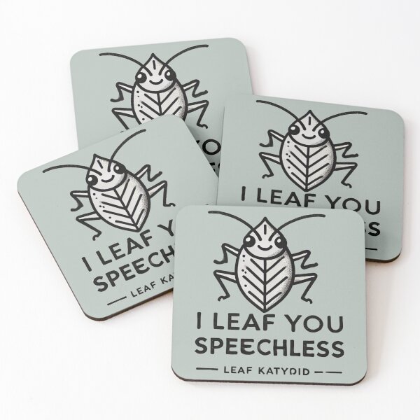 Item preview, I leaf you Speechless. - Leaf Katydid designed and sold by Blink Art Studio.