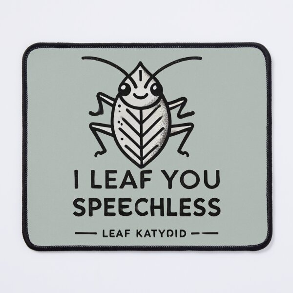 Item preview, I leaf you Speechless. - Leaf Katydid designed and sold by Blink Art Studio.