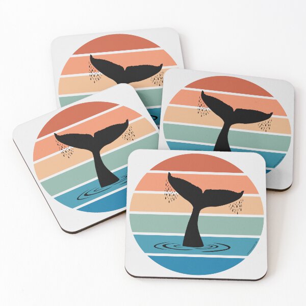 Item preview, Whale breach design with whale tail breaching design  designed and sold by Kevin Cameron.