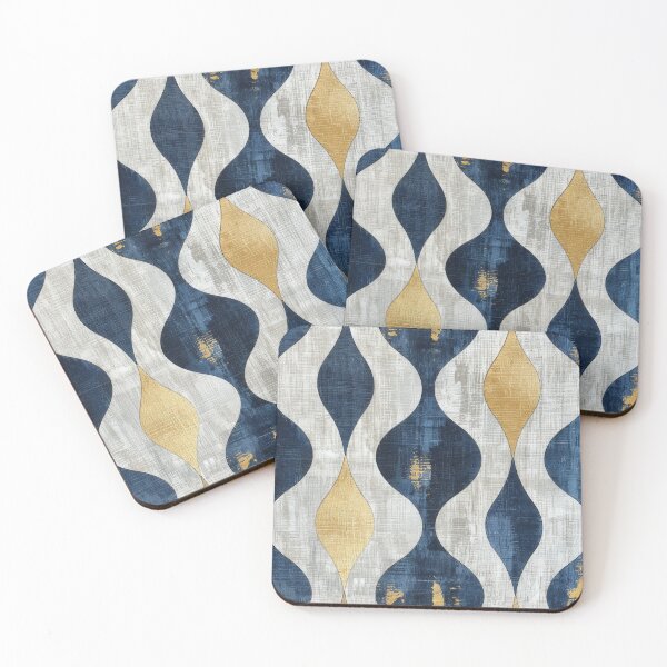 Item preview, Blue, Gold, and White Abstract Pattern designed and sold by brandway.