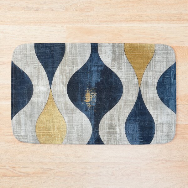 Item preview, Blue, Gold, and White Abstract Pattern designed and sold by brandway.
