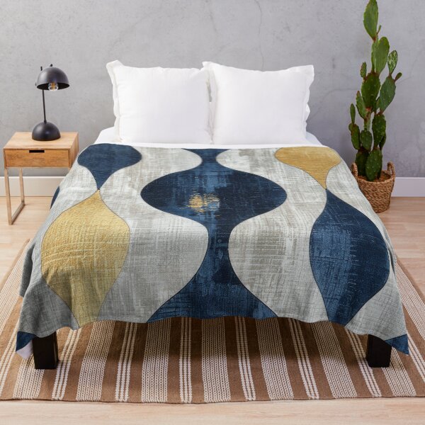 Item preview, Blue, Gold, and White Abstract Pattern designed and sold by brandway.