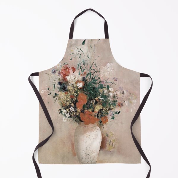 Flowers and Butterflies Vintage Still Life | P379 Apron