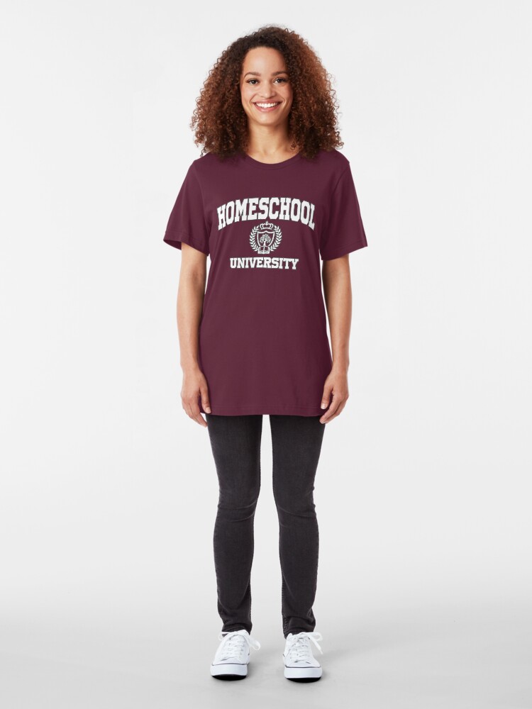 Alternate view of Homeschool University Graduation Gifts Slim Fit T-Shirt