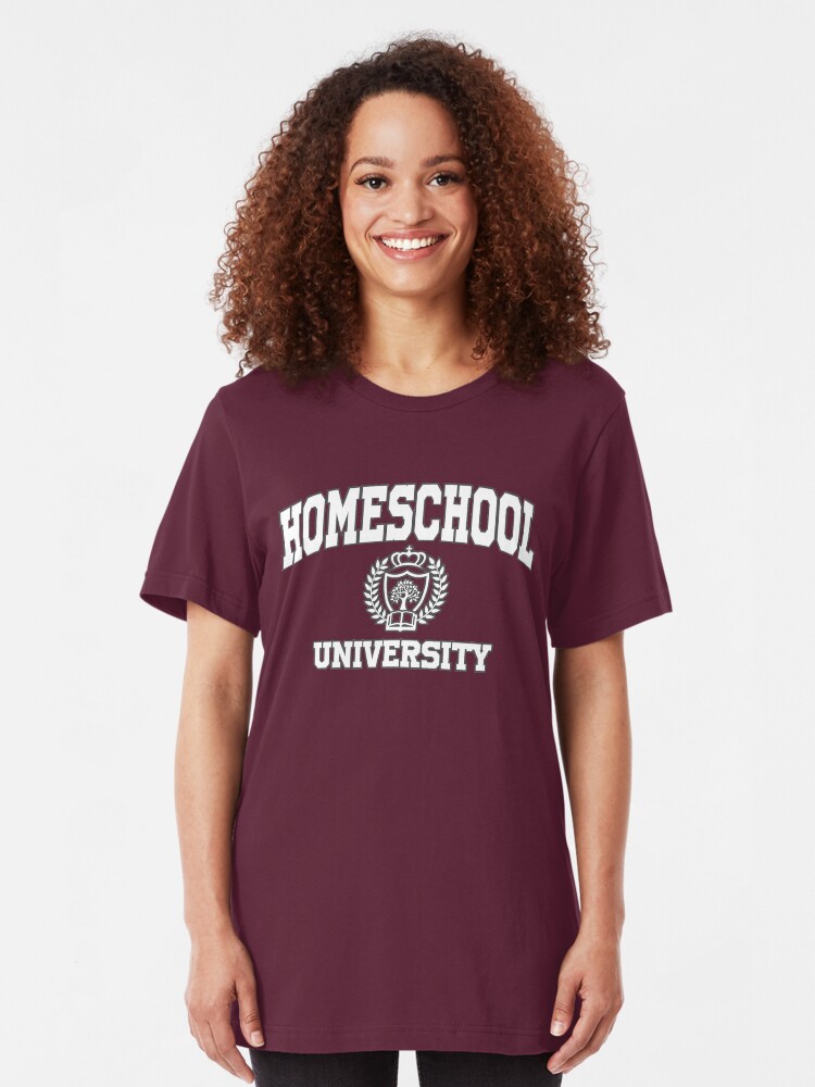 Alternate view of Homeschool University Graduation Gifts Slim Fit T-Shirt