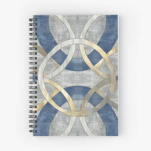 Item preview, Abstract Blue and Gold Interlocking Circles Pattern designed and sold by brandway.