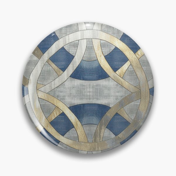 Item preview, Abstract Blue and Gold Interlocking Circles Pattern designed and sold by brandway.