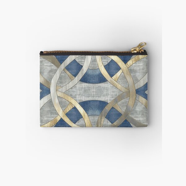 Item preview, Abstract Blue and Gold Interlocking Circles Pattern designed and sold by brandway.