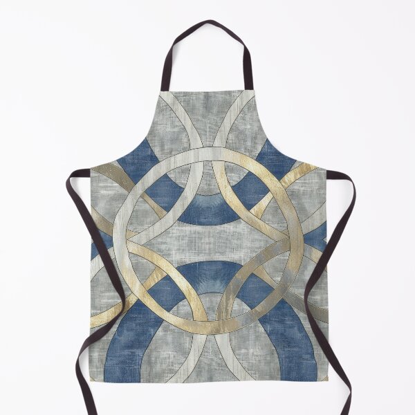 Item preview, Abstract Blue and Gold Interlocking Circles Pattern designed and sold by brandway.
